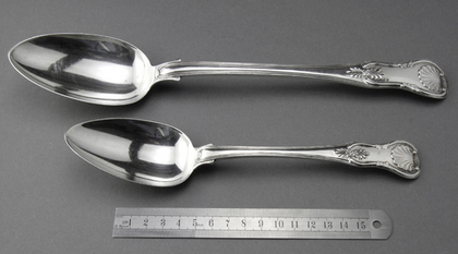 Georgian Scottish Silver Basting and Tablespoon - Kings Pattern